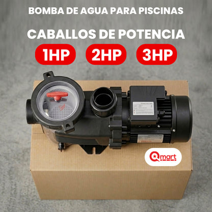 Bomba de Agua BDP de 1hp, 2hp, 3hp para Piscinas. Caudal Alto Volumen. Potente. Motor Alta Eficiencia IE3.