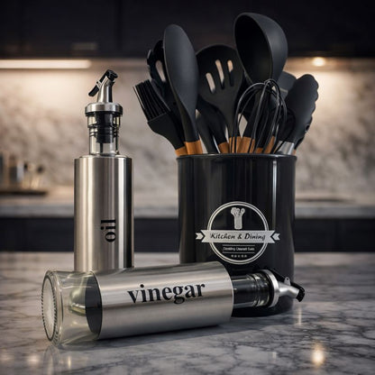 PROMOCOMBO: 10 Utensilios de Cocina + 2 Dispensadores Aceite y Vinagre