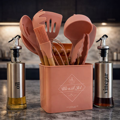 PROMOCOMBO: 10 Utensilios de Cocina + 2 Dispensadores Aceite y Vinagre