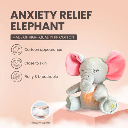 🦙✨ "Dulces Sueños con Nuestro Elefante de Peluche: 4 Modos de Respiración, Música y Luz para Relajar🎶💤"