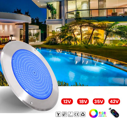 Lámpara PREMIUM LED Ultradelgada para Piscina  12V/ 18V / 35V / 42V RGB Multicolor