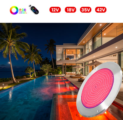 Lámpara PREMIUM LED Ultradelgada para Piscina  12V/ 18V / 35V / 42V RGB Multicolor