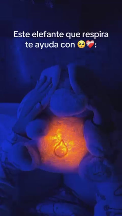 🦙✨ "Dulces Sueños con Nuestro Elefante de Peluche: 4 Modos de Respiración, Música y Luz para Relajar🎶💤"