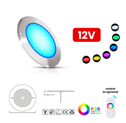 Lámpara PREMIUM LED Ultradelgada para Piscina  12V/ 18V / 35V / 42V RGB Multicolor