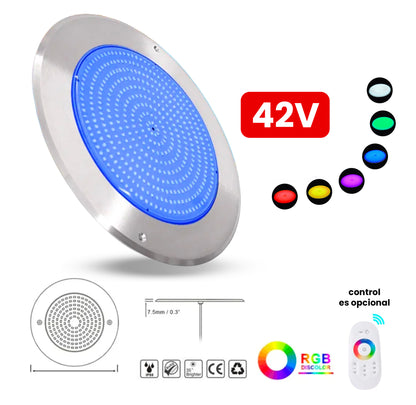 Lámpara PREMIUM LED Ultradelgada para Piscina  12V/ 18V / 35V / 42V RGB Multicolor